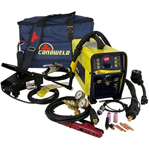 CANAWELD TIG AC DC 201 Pulse D High Frequency Digital 200 Amp Welder Ability to select 120 and 240 Volt. Metal Thickness 0.002 Inch To 1/4 Inch Made in Canada 3 Years Warranty (Including Foot Pedal)